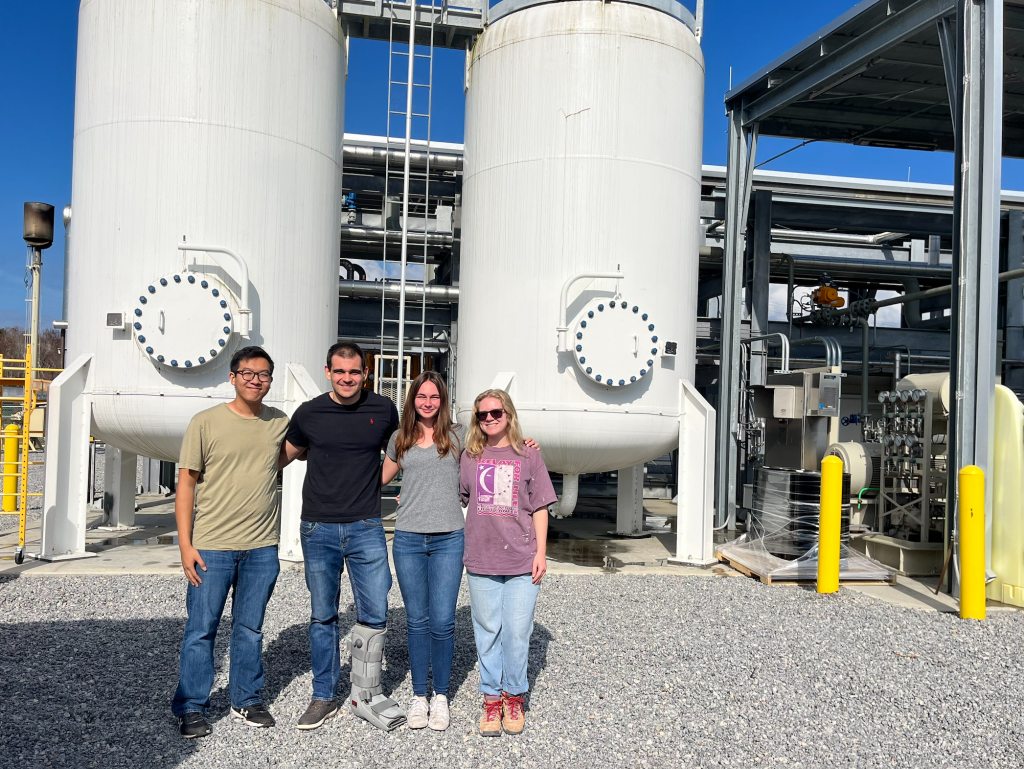 A of student from left: Kevin Nguyen, Sean Plechy, Hannah Sackles, and Jordan Magnuson.